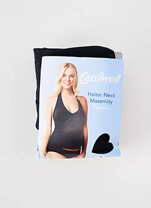 Costum de baie maternitate efect material satinat negru CARRIWELL femeie