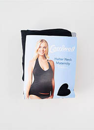 Costum de baie maternitate efect material satinat negru CARRIWELL femeie