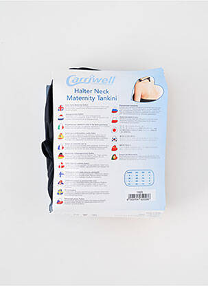 Costum de baie maternitate efect material satinat negru CARRIWELL femeie