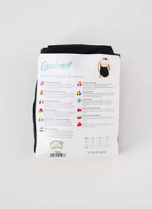 Costum de baie maternitate efect material satinat negru CARRIWELL femeie