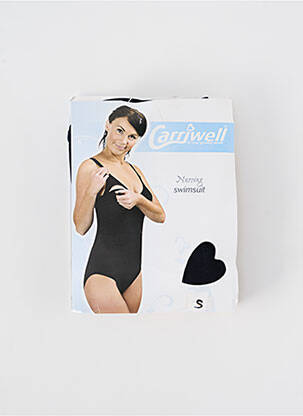 Costum de baie maternitate efect material satinat negru CARRIWELL femeie