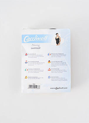 Costum de baie maternitate efect material satinat negru CARRIWELL femeie