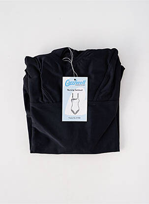 Costum de baie maternitate efect material satinat negru CARRIWELL femeie