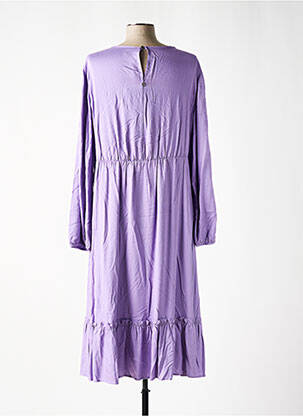 Rochie midi croială fluidă mâneci lungi violet SHEEGO femeie