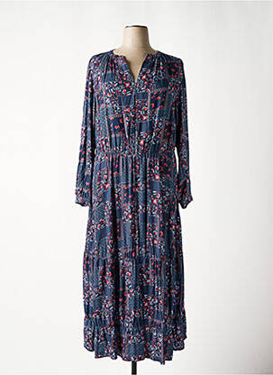 Rochie lungă mâneci lungi mâneci lungi albastru SHEEGO femeie