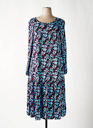 Rochie lungă mâneci lungi mâneci lungi albastru SHEEGO femeie