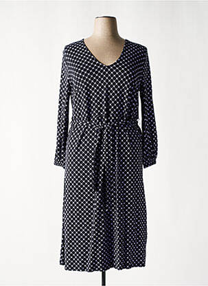 Rochie midi imprimeu fantezie mâneci lungi negru SHEEGO femeie
