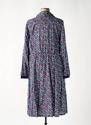 Rochie midi imprimeu floral mâneci lungi albastru SHEEGO femeie