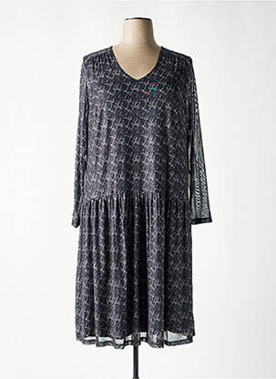 Rochie midi imprimeu fantezie mâneci lungi gri SHEEGO femeie