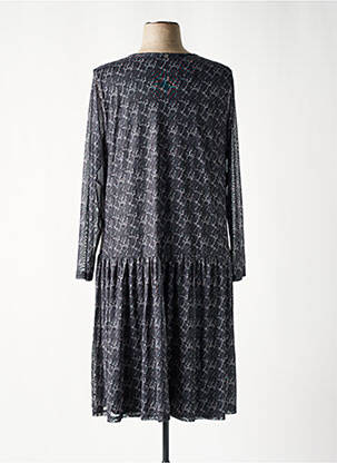 Rochie midi imprimeu fantezie mâneci lungi gri SHEEGO femeie