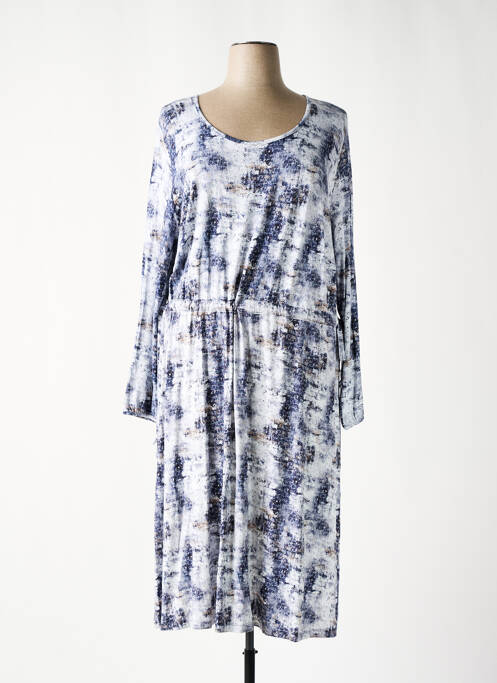 Rochie lungă mâneci lungi mâneci lungi albastru SHEEGO femme