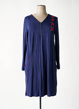Rochie midi mâneci lungi mâneci lungi albastru SHEEGO femeie
