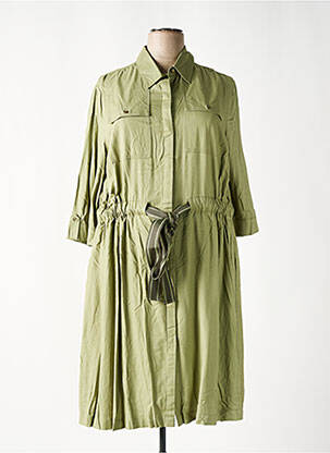 Rochie midi mâneci 3/4 mâneci 3/4 verde SHEEGO femeie