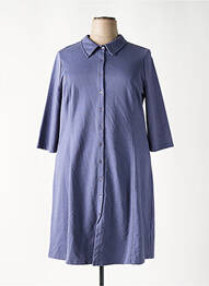 Rochie midi mâneci 3/4 mâneci 3/4 albastru SHEEGO femeie