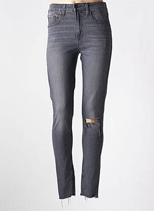Blugi skinny efect uzat decolorat talie înaltă gri LEVI'S femeie