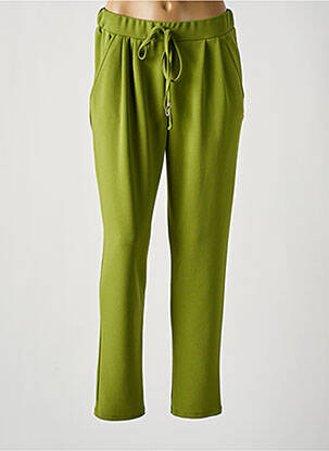 Pantalon drept țesătură crep mărime normală verde EGO femeie