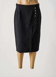 Fustă midi talie cu cleme negru GREGORY PAT femme