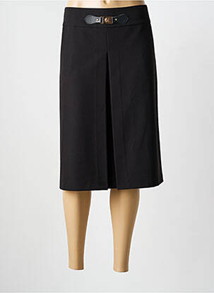 Fustă midi talie cu cleme negru ESTEL COLLECTION femeie