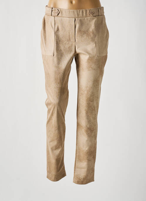 Pantalon slim bej HALOGENE femeie