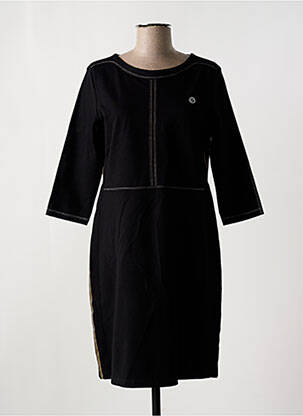 Rochie midi țesătură crep mâneci lungi negru CHRISTINE LAURE femeie