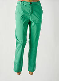 Pantalon 7/8 elasticitate mărime normală verde MAYJUNE femme