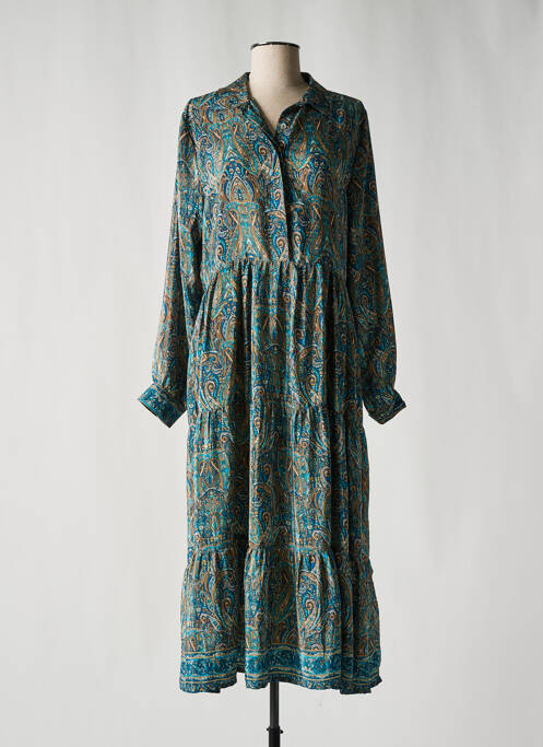 Rochie lungă albastru LAUREN VIDAL femeie