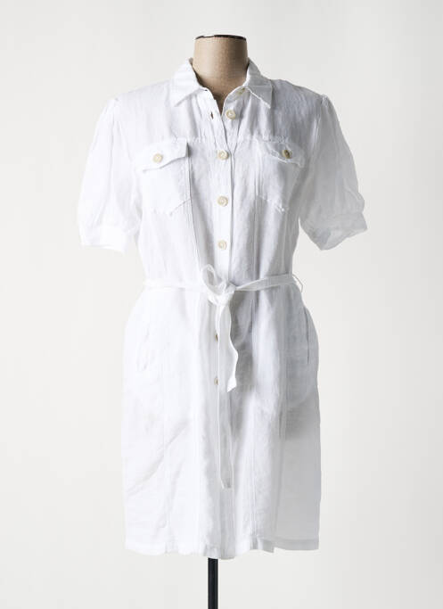 Rochie scurtă alb 120% LINO femeie