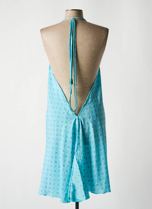 Tunică mâneci lungi imprimeu fantezie albastru LARA-ETHNICS femme