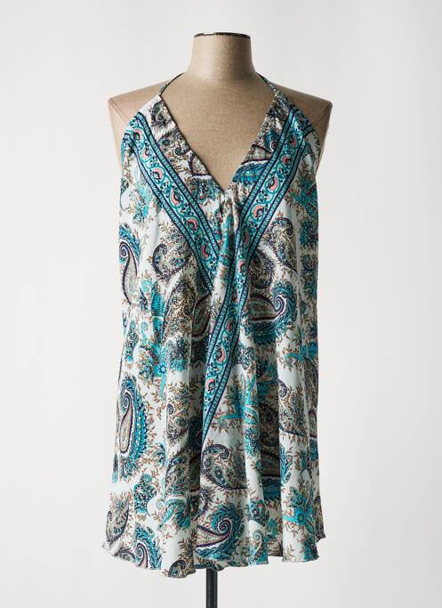 Tunică mâneci lungi albastru LARA-ETHNICS femeie