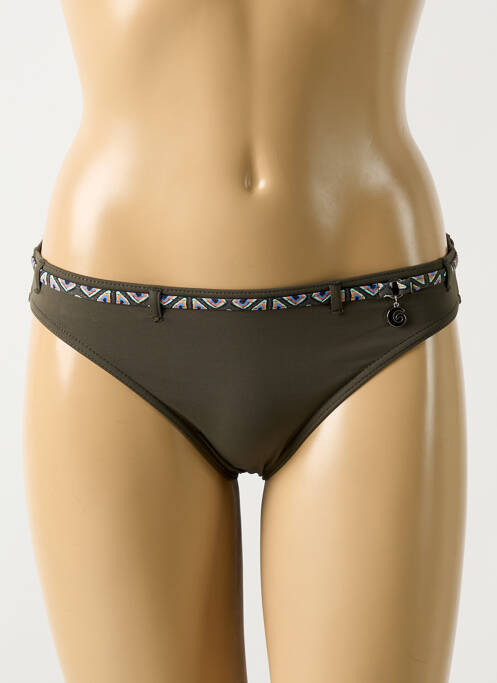 Chiloți de baie verde GRAIN DE SABLE femeie