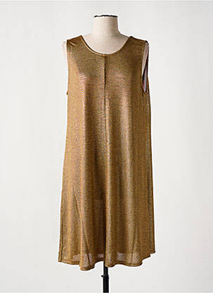 Rochie midi auriu MOLLY BRACKEN femeie