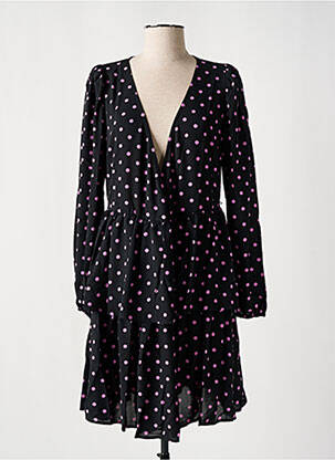 Rochie midi mâneci lungi mâneci lungi negru ICHI femeie