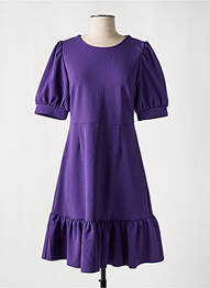 Rochie midi țesătură crep mâneci scurte violet B.YOUNG femeie