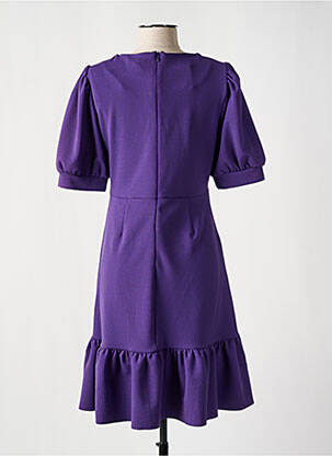 Rochie midi țesătură crep mâneci scurte violet B.YOUNG femeie