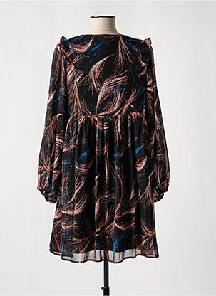Rochie scurtă croială evazată mâneci lungi negru MOLLY BRACKEN femeie