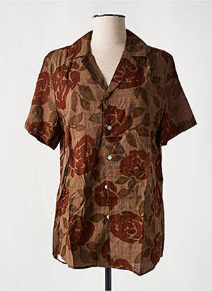 Cămașă cu mâneci scurte maro FRILIVIN bărbat