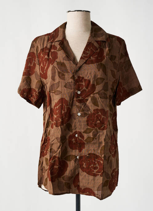 Cămașă cu mâneci scurte maro FRILIVIN bărbat