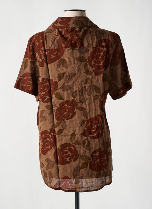 Cămașă cu mâneci scurte maro FRILIVIN bărbat