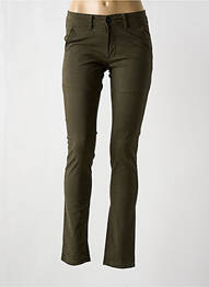 Pantalon chino țesătură poplin mărime normală verde LEEYO JEANS femme