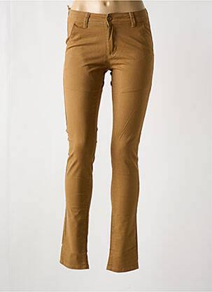 Pantalon chino maro LEEYO JEANS femeie