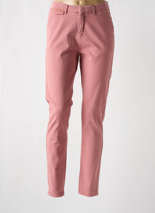 Pantalon chino roz ICHI femeie