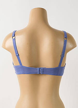 Sutien efect material satinat top sutien modelat albastru PIEGE femeie