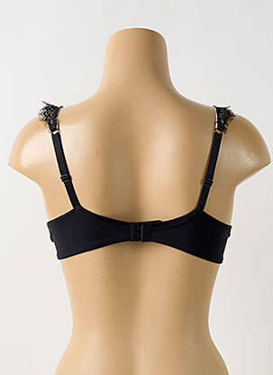 Sutien efect material satinat top sutien modelat negru PIEGE femeie