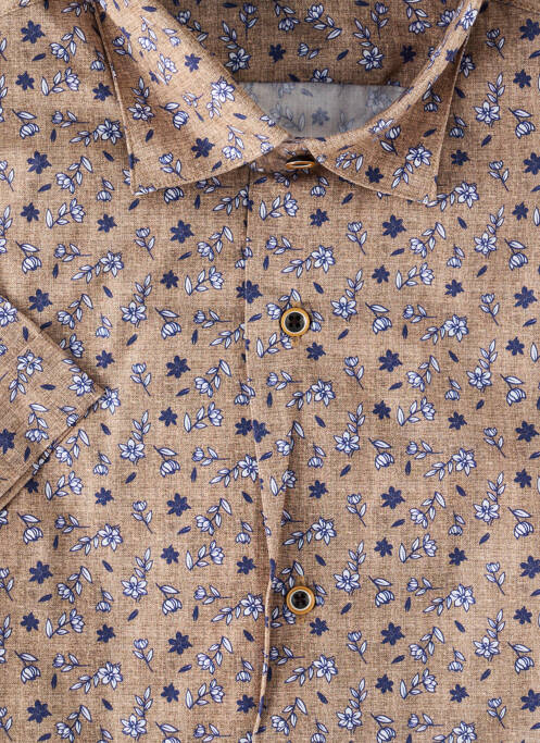 Cămașă cu mâneci scurte maro BANDE ORIGINALE bărbat