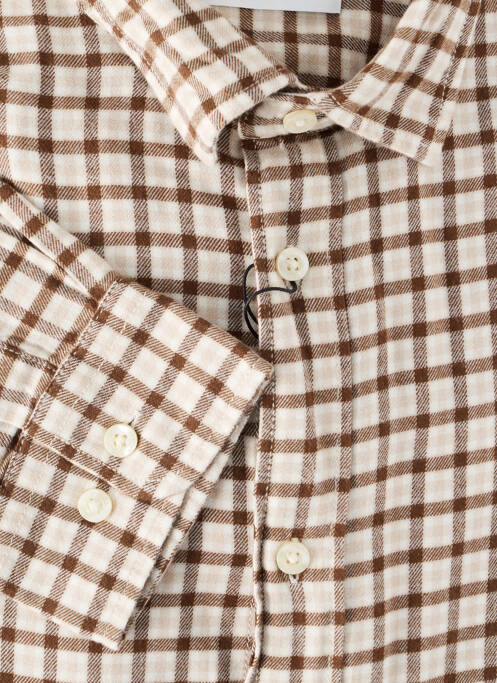 Cămașă cu mâneci lungi maro SELECTED bărbat