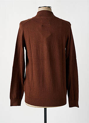 Vestă cu mâneci lungi țesătură melanj maro CAMBRIDGE bărbat
