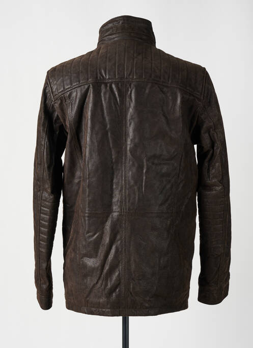 Geacă din piele maro TIBET bărbat