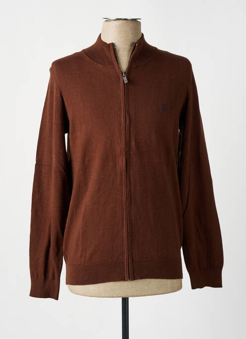 Vestă cu mâneci lungi maro CAMBRIDGE bărbat