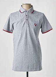 Polo croială dreaptă mâneci scurte gri CAMBRIDGE homme