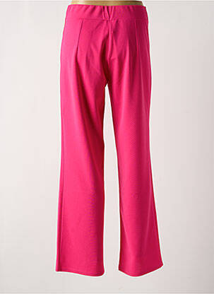 Pantalon drept talie elastică roz MULTIPLES femeie